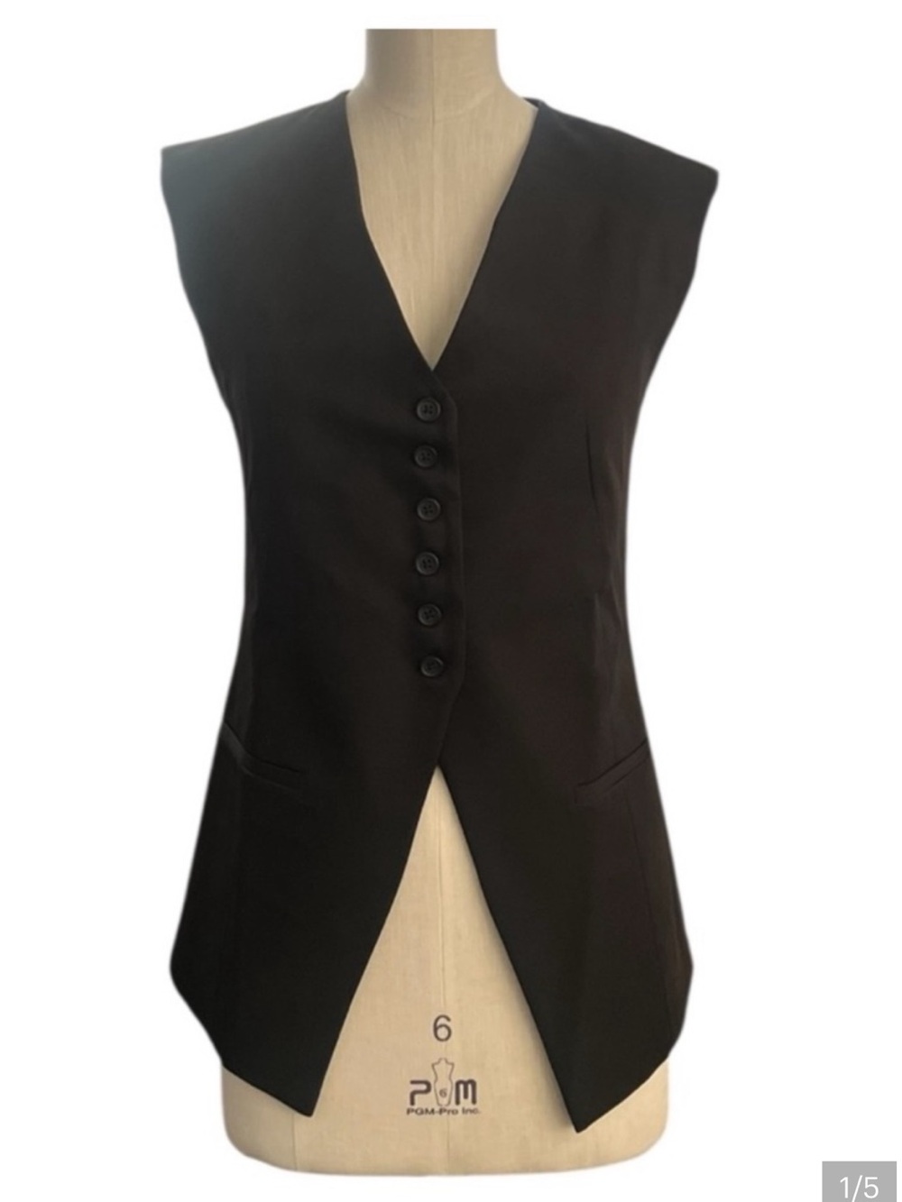 ASOS Longline Cutaway Vest Black